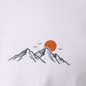 Camiseta de Manga Larga Raglán Blanca y Naranja Quemada para Hombre, Cuello Redondo, Algodón Premium, Estilo Casual, Béisbol, Personalizable OEM, Ropa Urbana - Product Image 6
