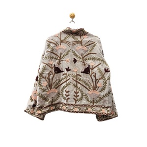 Chaqueta de invierno con bordado de terciopelo hecha a mano con diseño Floral indio, chaqueta ligera Bohemia chic de la mejor calidad, ajuste bohemio cómodo - Product Image 6