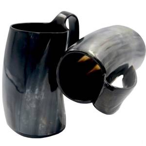 Tankard รูปควายแบบพรีเมี่ยมสำหรับปาร์ตี้และโรงแรมลายดอกไม้หินอ่อนใช้ซ้ำได้กันการรั่วซึม - Product Image 1