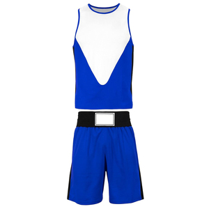 Uniforme de boxe en polyester de qualité supérieure pour adultes, col rond, sans manches, pour compétition de kickboxing, service OEM - Product Image 3