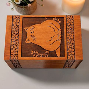 Personalized Wooden <b>urn</b> for <b>Cat</b> ashes Hand Carved Memorial Ashes <b>urn</b> <b>Cat</b> Funeral Memorial Keepsake <b>urn</b> by AYAANS - Product Image 6