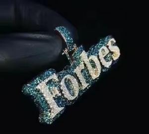 Colgante de Hip Hop con Moissanita VVS, Zafiro Azul y Diamantes, Joyería con Moissanita como Material Principal, Pasa el Test de Autenticidad - Product Image 3