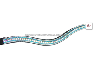 Banda de cuero para cejas de caballo de la mejor calidad con productos de caballo Premium de cristal curvo acolchado - Product Image 4