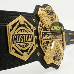 Premium Quality Custom Championship <b>Belt</b> Black Leather Zinc Brass Gold Plate <b>Belt</b> for Sports <b>wrestling</b> Boxing MMA Title <b>Belt</b> - Product Image 3