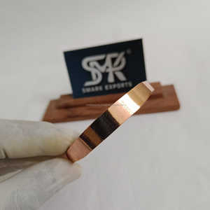 Bracelet en cuivre magnétique élégant Kada Bracelet de guérison en cuivre pur réglable Bijoux pour hommes et femmes - Product Image 4