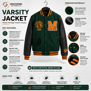 Factory Direct Custom Patchwork FAMU Hooded Breathable Eco-Friendly Winter Bomber <b>Jacket</b> Rib Trim Varsity Outerwear Vintage - Product Image 5