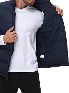 Chaquetas acolchadas casuales con cremallera, de alta calidad, ligeras, con cuello alto y manga larga. - Product Image 3
