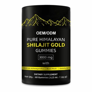 Gomitas de Shilajit Puro del Himalaya OEM/ODM, Ricas en Ácido Fúlvico y Minerales Naturales, 60 Gomitas para Energía y Vitalidad - Product Image 1