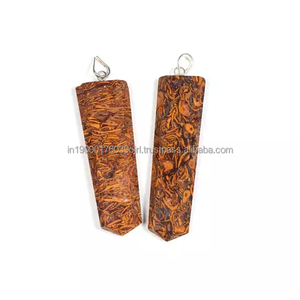 Meilleure vente collier pendentif en pierre précieuse polie haute qualité cristaux naturels rose quartz rose pointe crayon à vendre - Product Image 4