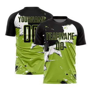 BRG Custom Black Gold Sublimated Soccer Jersey Short Sleeve Crew Neck Moisture Wicking Men Adult Team Name 00 Apparel - Product Image 3