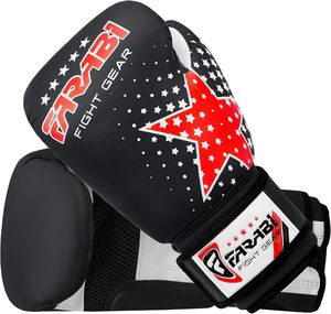 Gants de boxe Farabi prêts à être expédiés, en cuir PU, pour MMA et Muay Thai, 6 oz, unisexes, entraînement, qualité supérieure, évacuation de l'humidité, respirants - Product Image 5