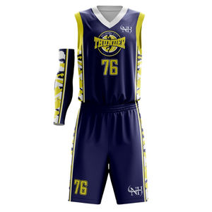 Uniforme de baloncesto personalizado de nuevo estilo hecho en 100% poliéster, uniforme de baloncesto hecho en Pakistán. - Product Image 2