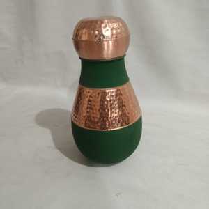 Botella de Cobre Emerald Royale, Botella de Agua Ecológica de Estilo Simple de Indian Exports International - Product Image 5