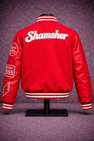 Veste universitaire unisexe en laine brodée Shamsher Sports SS-VJ-25, style unique, meilleur prix, fermeture à boutons recouverts sur le devant