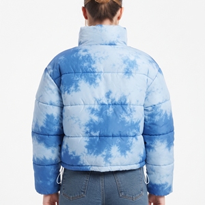 Women's Hooded Quilted Puffer Jacket with <b>Belt</b> Sublimation Winter Coat Very Warm Padded Outdoor Style Casual Outerwear New Style - Product Image 2
