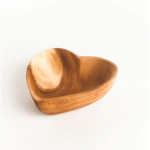 Polished Solid Wooden Handmade Classic Eco-Friendly <b>Heart</b> <b>Shape</b> Bowl for Royal Dinner Table Food Serving Decorative Item - Product Image 3
