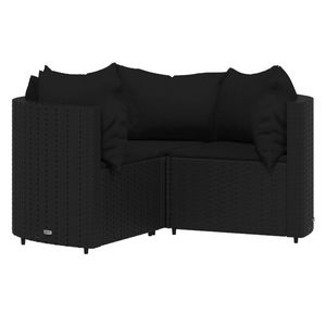 Ensemble de 4 chaises longues de patio noires, ensembles de jardin élégants - Product Image 3
