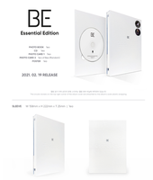 BTS-BE (Édition Essentielle) 1 Type CD Langue coréenne K-POP Tous âges BIGHIT MUSIC KR