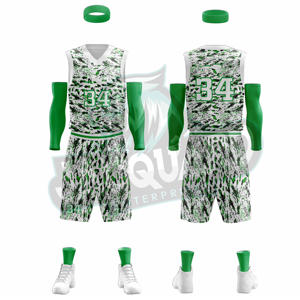Uniforme de Baloncesto Reversible Unisex de Poliéster 100% Sublimado, Fabricado en Fábrica a Bajo Precio, Camisetas de Baloncesto para Equipo - Product Image 2