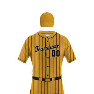 Nuevo diseño personalizado, conjunto de uniforme de béisbol de manga corta 100% poliéster, transpirable y de secado rápido, de alta calidad para hombre. - Product Image 5