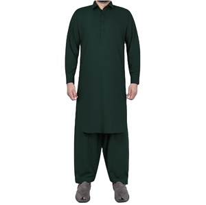 2024 algodón paquistaní hombres Shalwar Kameez étnico verano invierno hombres elegante transpirable Shalwar Kameez - Product Image 1