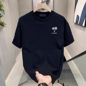 Vêtements et accessoires>>Vêtements pour hommes>>T-shirts décontractés pour hommes en coton 100% respirant, coupe ample, effet délavé - Product Image 3