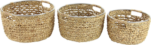 Juego de Cestas de Almacenamiento de Hierba Marina Ecológicas, Organizador Decorativo Tejido a Mano para Almacenamiento en el Hogar y Decoración de Interiores - Product Image 4