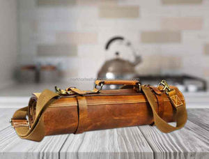 Estuche de Cuero de Lujo para Cuchillos de Chef con Logotipo Personalizado, Protección a Prueba de Olores, Almacenamiento Profesional para Utensilios de Cocina LSKR-0068 - Product Image 2