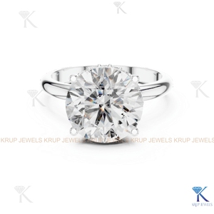 Brilliant Round Cut Hidden Halo Lab grown Diamond <b>Ring</b> trendy lab grown hpht/cvd Diamond <b>Ring</b> - Product Image 6