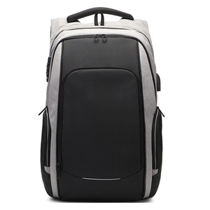 Mochila de nailon de estilo moderno, 30-40L, colores negro y gris, bolsa para portátil para uso diario, viajes, estudiantes, bolsos de hombro unisex - Product Image 1