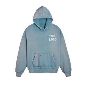 Sudaderas con Capucha para Hombre, Personalizadas, Grandes, con Pedrería, Lavado Ácido, de Alta Calidad, Estilo Francés, Super Cuadradas - Product Image 6