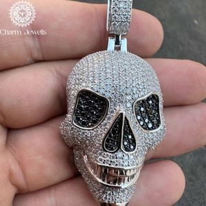 Pendentif boule en argent 925 Charm_Jewells avec moissanite plaqué or, perle d'eau douce certifiée IGI sertie micro-pavé, style hip-hop unisexe - Product Image 1