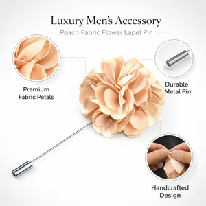 Épinglette en émail durable en forme de fleur pour hommes |   Accessoire de blazer formel pour le marié |   Couleurs et tailles personnalisables - Product Image 5