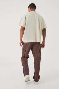 300 Gsm Cotton Heavy Weight Plain Crew Neck Custom Oversized Tshirts for <b>Men</b> High Street Style Made in Pakistan - Product Image 4