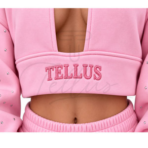 Sudadera Corta para Mujer al por Mayor con Logotipo Personalizado, Sudadera Corta de Manga Larga, Sudadera Corta Personalizada para Mujer, Sudadera Corta Tipo Pullover para Mujer - Product Image 6