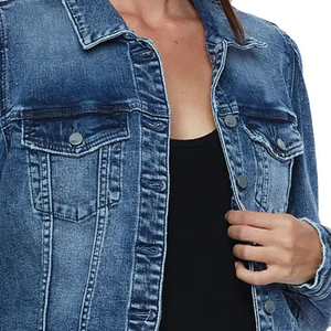 Nouvelle arrivée : Veste en jean tendance et stylée pour femme, très demandée, à manches longues, respirante et durable. - Product Image 4
