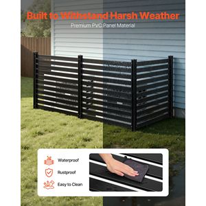 Schermo per la privacy da esterno a 3 pannelli 50 x 48, Recinzione per condizionatore d'aria, Picchetti da terra 27.6, Attrezzature per piscina, Strutture per giochi da esterno - Product Image 5