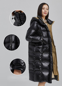 Long Wholesale Outdoor Solid Color Winter <b>Coat</b> Warm Thick Mens Jacket <b>Coat</b> Custom Logo Puffer Jacket - Product Image 2