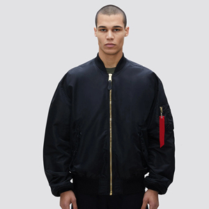 2026 Luxury Men's Zip-Up Bomber <b>Jacket</b> High Fabric Solid Color Winter Outdoor Wear with Stand Collar Bomber <b>Jacket</b> - Product Image 5
