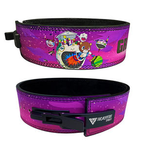 New Lever Buckle Custom Logo 13mm Thickness Anime Printed Advanced Protection Wrap-around Core Support Leather Weightlifting - Product Image 2