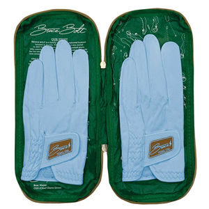 BRUCE BOLT Gants de golf en cuir véritable pour droitier, antidérapants, unisexes, à enfiler, bleus, Texas, États-Unis - Product Image 6