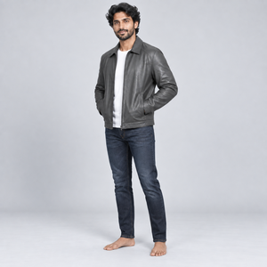 Veste en cuir tendance pour homme, conçue pour un style décontracté, avec un matériau résistant, une doublure intérieure douce et une coupe moderne, confortable et élégante. - Product Image 4