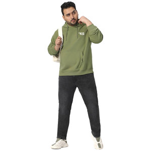 Sudaderas con Capucha de Invierno para Hombre, Color Verde Oliva, Talla Grande, Transpirables, con Bolsillos, Hechas de 100% Algodón, Venta al Por Mayor - Product Image 2