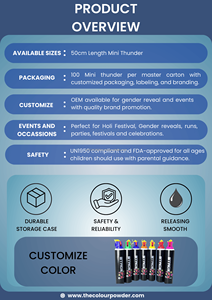 Mini Thunder Event Color Blaster |   Lanceur de confettis léger et portable - Respectueux de l'environnement pour les remises de diplômes et Thanksgiving - Product Image 5