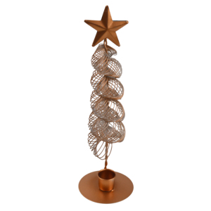 Porte-bougie classique en forme de sapin de Noël avec finition peinte à la main, décoration de Noël et design de décoration nocturne, support de bougie - Product Image 4