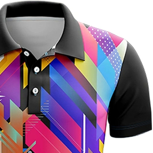 Camisetas Polo Sublimadas de Secado Rápido 100% Poliéster en Dos Tonos para Hombre, Camiseta Polo Personalizada con Logotipo para Gimnasio, Entrenamiento y Fitness - Product Image 3