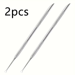 Juego de 2 Herramientas Profesionales de Acero Inoxidable de Doble Punta para el Cuidado de Uñas y Cutículas con Removedor de Piel Muerta - Product Image 1
