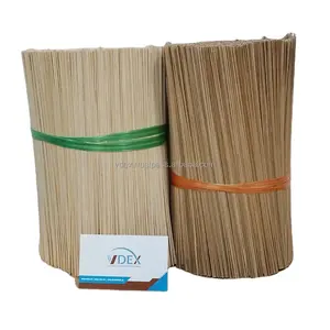 Natural and Bleached bamboo sticks for making Incense, 9 inch length round stick for Agarbatti automatic machine