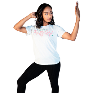 Camiseta de manga corta con estampado gráfico para mujer, color rosa, cuello redondo, informal, a la moda, ligera, estilo urbano - Product Image 1