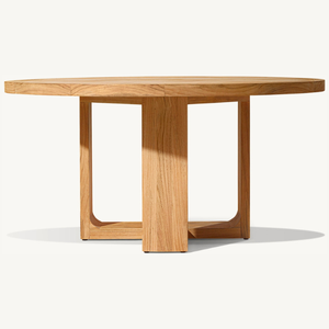 100% <b>Solid</b> <b>Wood</b> Dining <b>Table</b> with Round Shape Modern Design Customized Colors for Restaurants & Hotels - Product Image 6